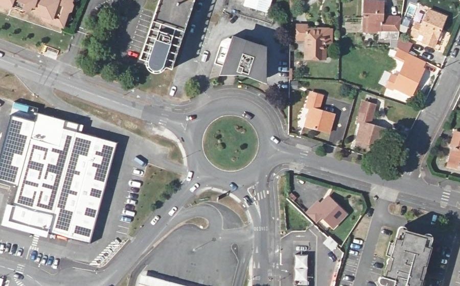 Vue aérienne du Rond-Point du Chanoine Henri Louyat