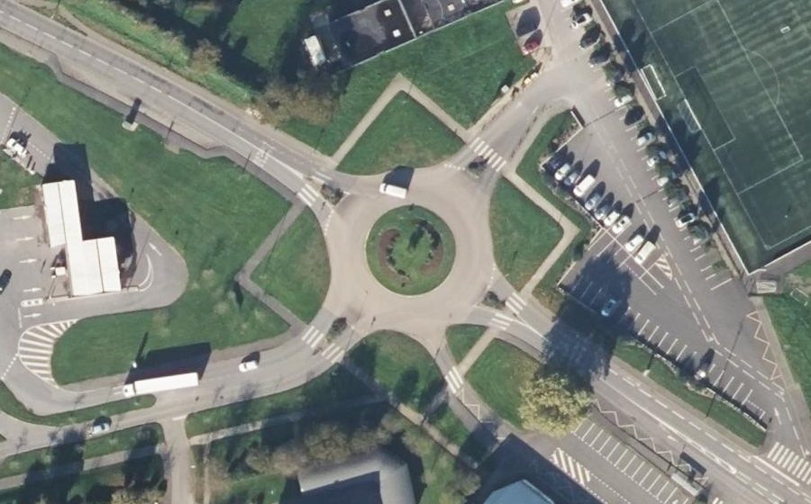 Vue aérienne du Rond-Point de Keranna