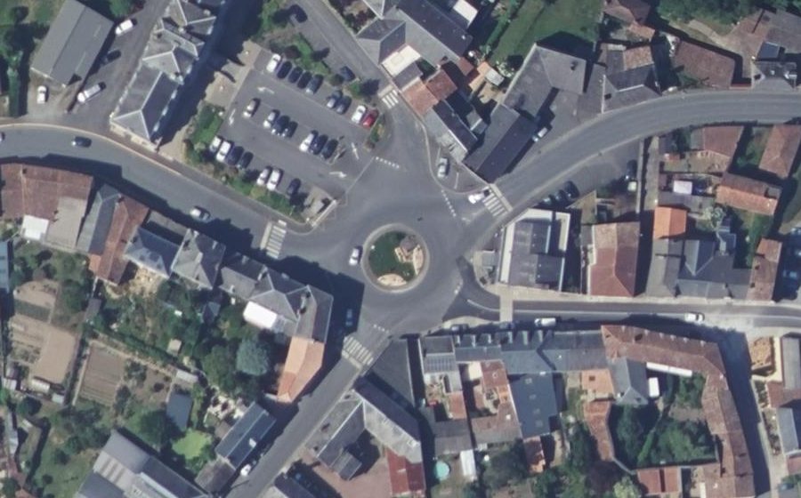 Vue aérienne du Place du 4 Aout
