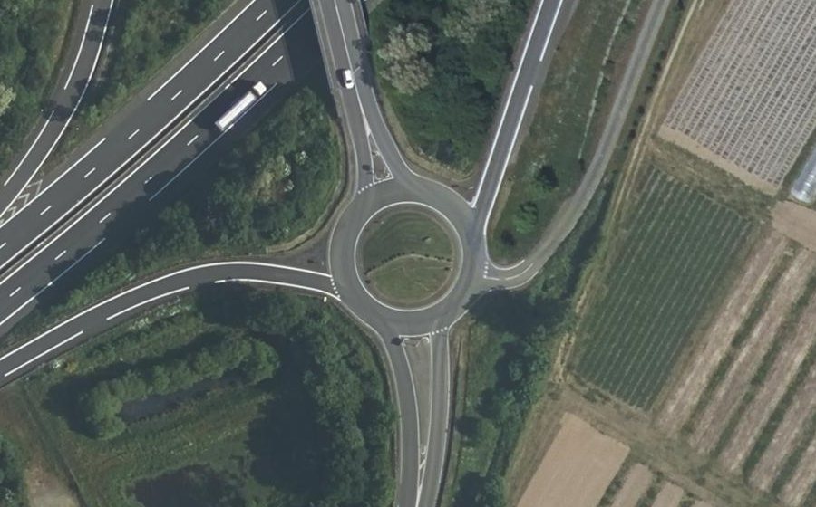 Vue aérienne du Rond-Point d’Argenton