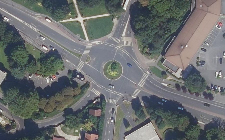 Vue aérienne du Rond-Point de Wittlich