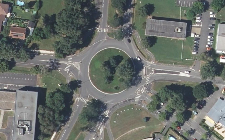 Vue aérienne du Rond-Point Pierre Bourdieu