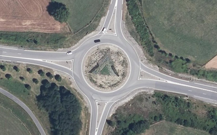 Vue aérienne du Giratoire de Rignac-Centre