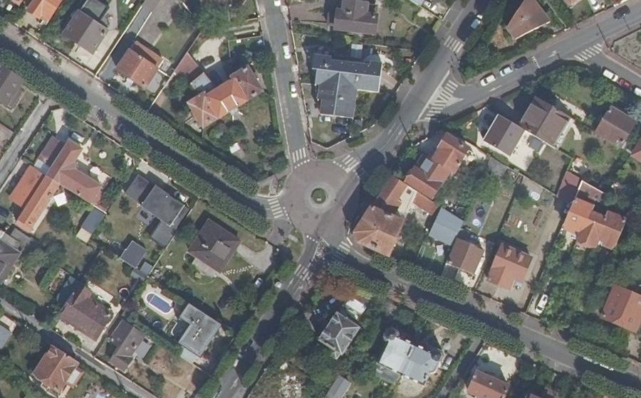 Vue aérienne du Carrefour Brackley