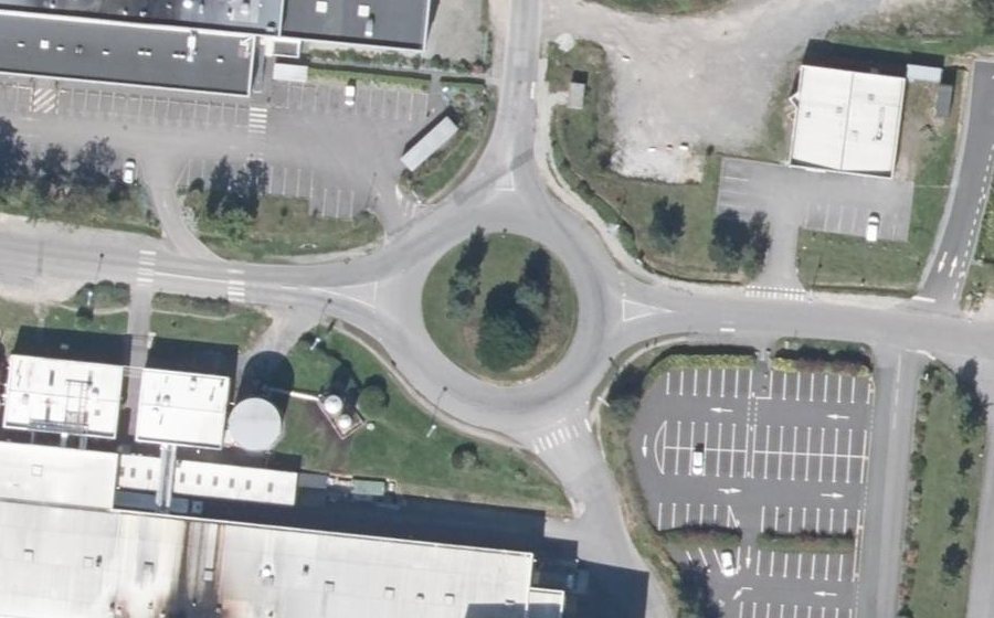 Vue aérienne du Carrefour Industriel du Porzo