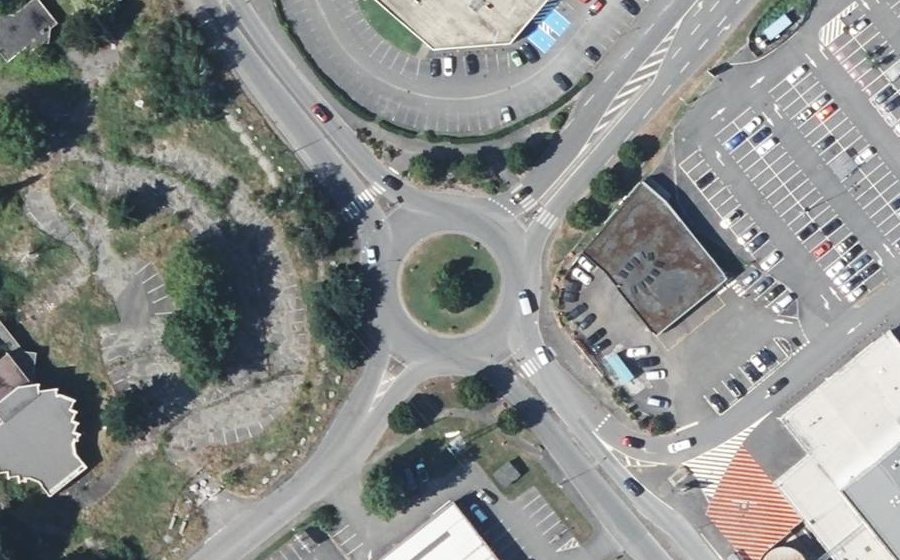 Vue aérienne du Rond-Point André-Marie Ampère