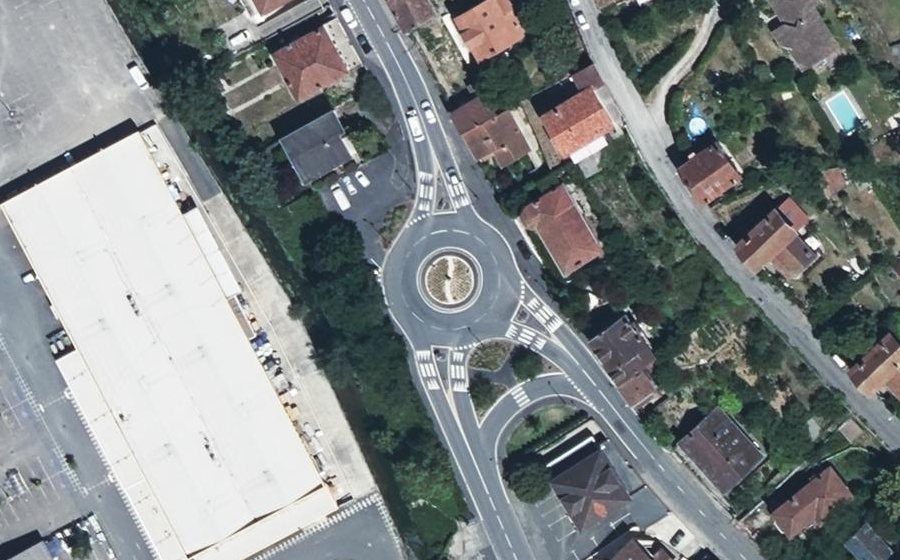 Vue aérienne du Giratoire Francis Carco