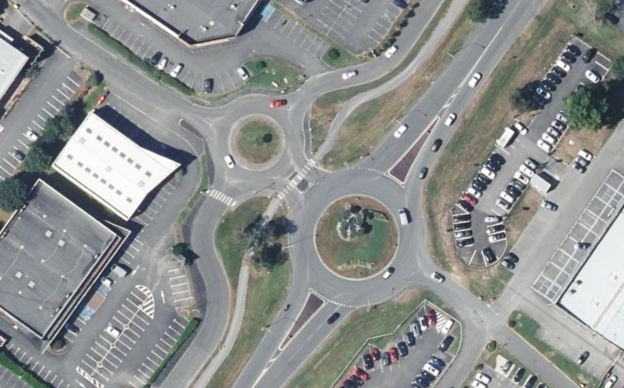 Vue aérienne du Rond-Point René Lalanne