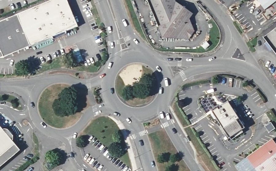 Vue aérienne du Rond-Point du Littoral