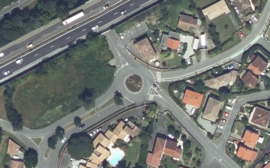 Vue aérienne du Rond-Point du Page