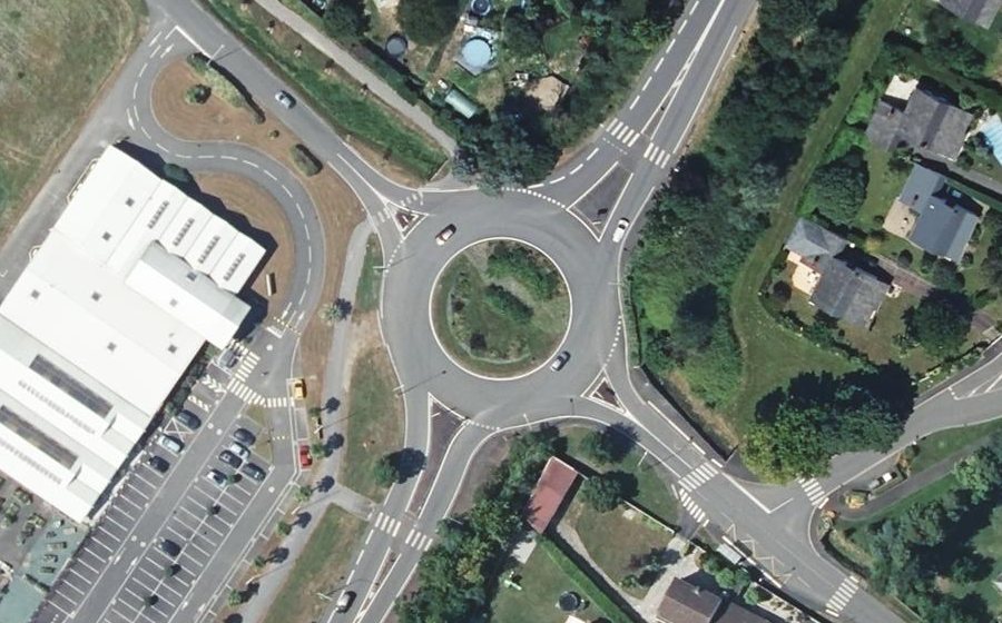 Vue aérienne du Rond-Point du Château