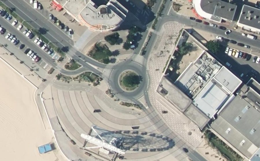 Vue aérienne du Boulevard de la Mer