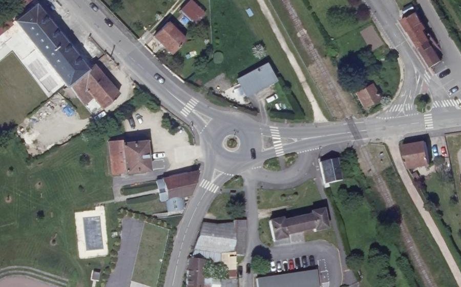 Vue aérienne du Rond-Point du Cahot