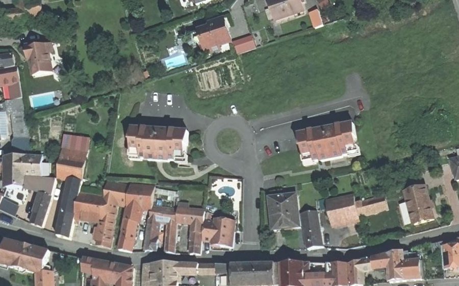 Vue aérienne du Rue des Jardins