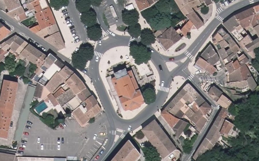 Vue aérienne du Cours Aristide Briand