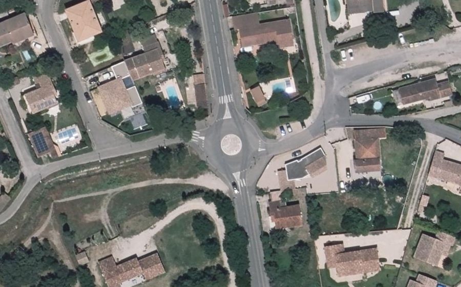 Vue aérienne du Rue de Châteauneuf