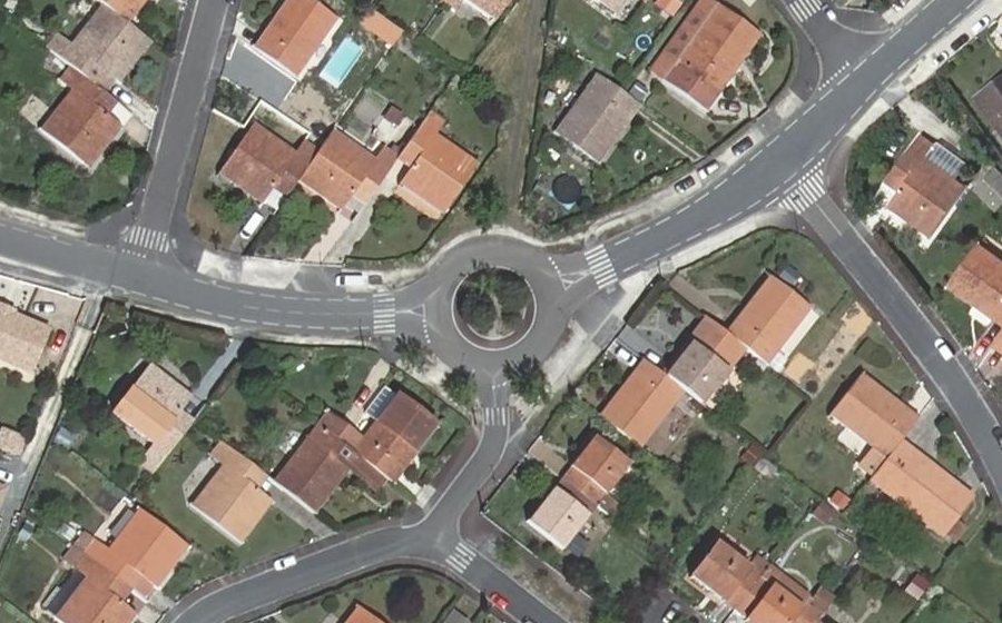 Vue aérienne du Rond-Point Paul Gauguin