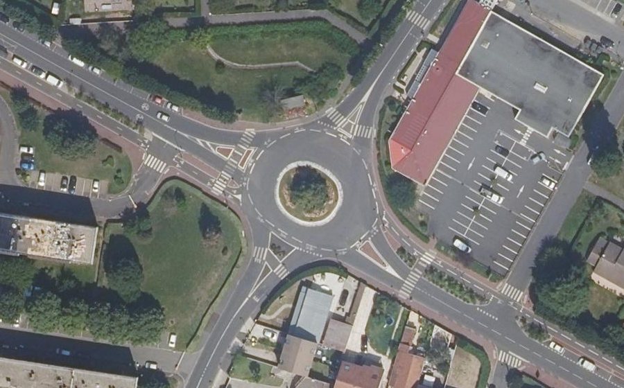 Vue aérienne du Rond-Point des Droits de l'Homme