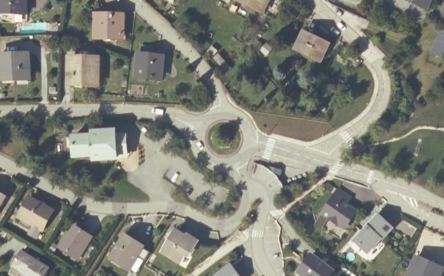 Vue aérienne du Giratoire de l'Arcassière