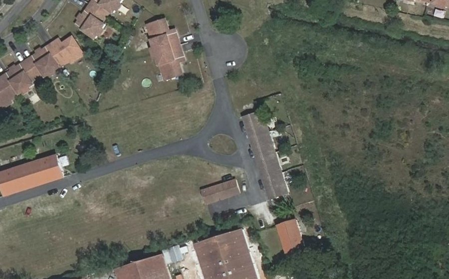 Vue aérienne du Rue du 92e Bataillon du Génie