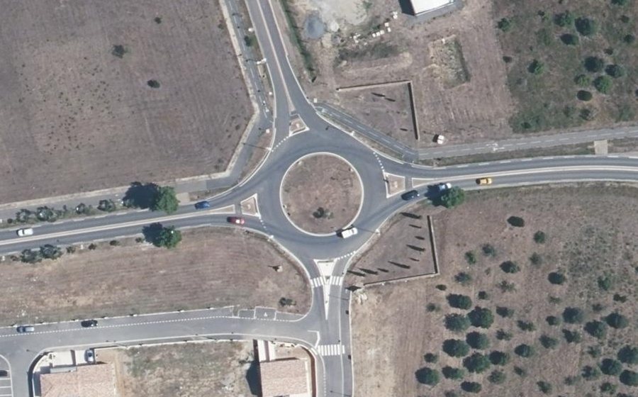 Vue aérienne du Rond-Point Simone Veil