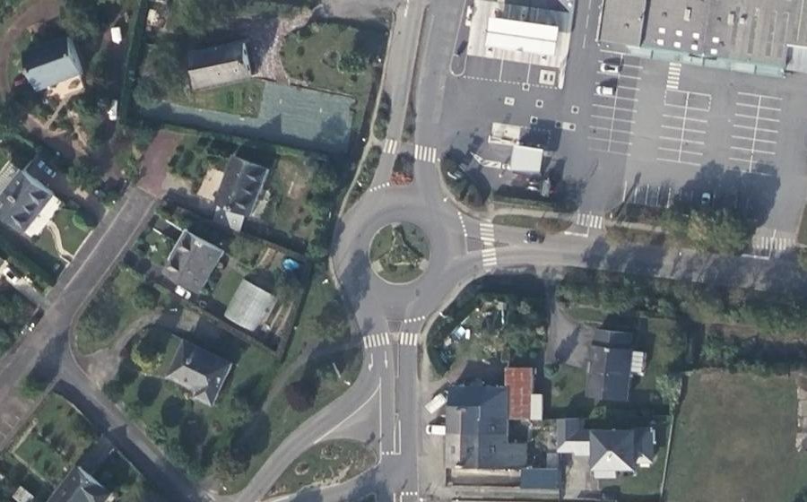 Vue aérienne du Rond-Point de la Prairie