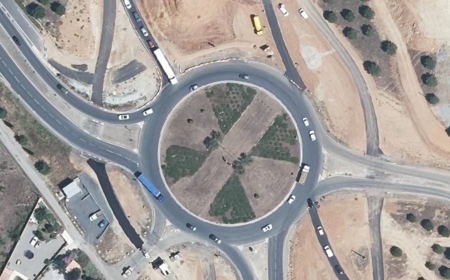 Vue aérienne du Rond-Point Fernand Arcas