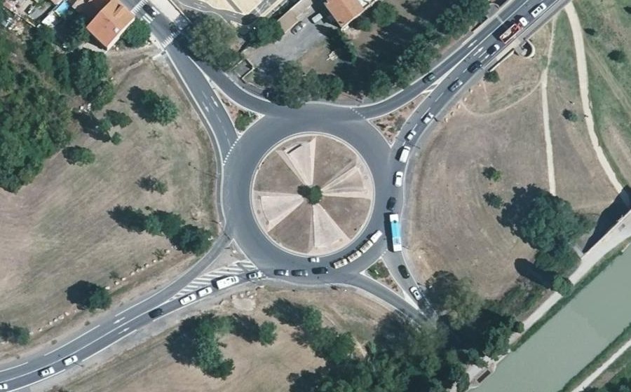 Vue aérienne du Rond-Point d'Occitanie