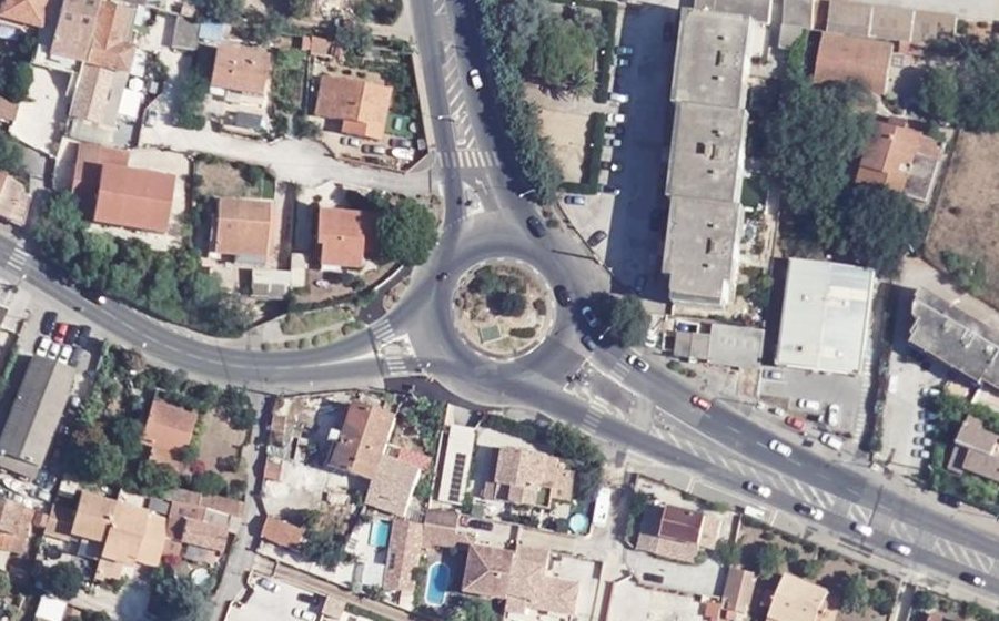 Vue aérienne du Rond-Point du Pas-du-Loup