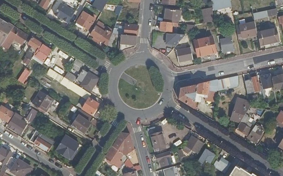 Vue aérienne du Rond-Point Quesnay