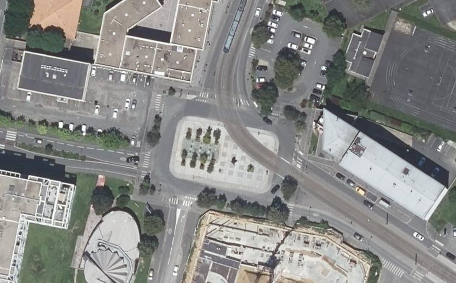 Vue aérienne du Place de la Morlette
