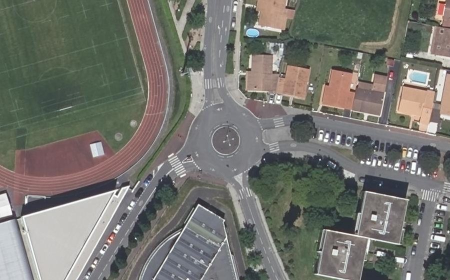 Vue aérienne du Rond-Point Bir-Hakeim