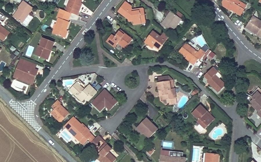 Vue aérienne du Rue des Lilas