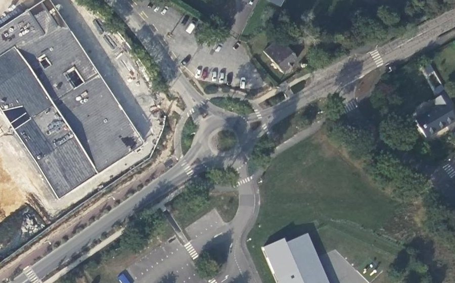 Vue aérienne du Rond-Point des Landes