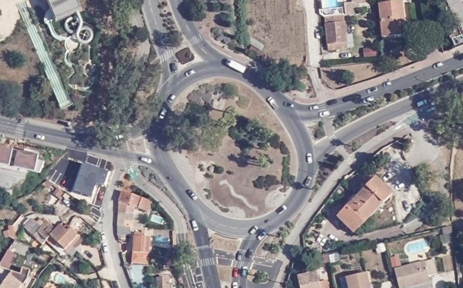 Vue aérienne du Rond-Point Louis Baudisson