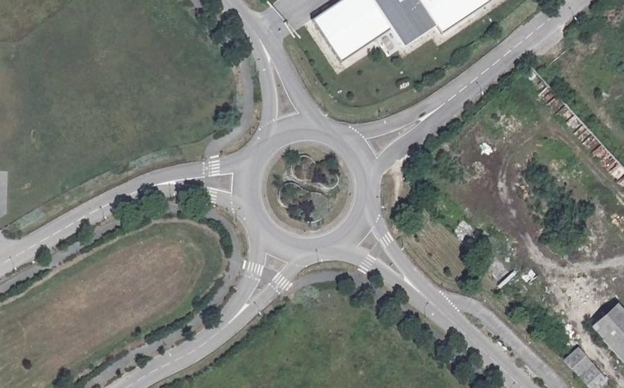 Vue aérienne du Rond-Point du Veymont