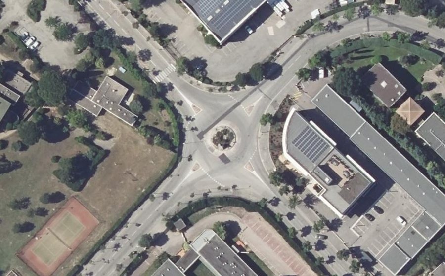 Vue aérienne du Rue Albert Einstein