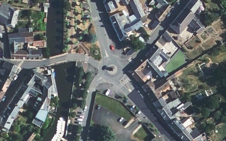 Vue aérienne du Rue d'Orléans