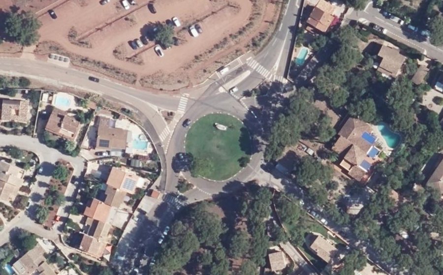 Vue aérienne du Rond-Point des Deux Frères