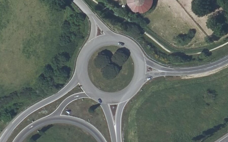 Vue aérienne du Rond-Point des Ecuries