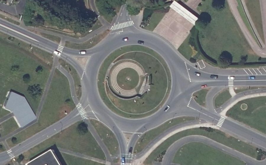 Vue aérienne du Rond-Point de Vaucelles