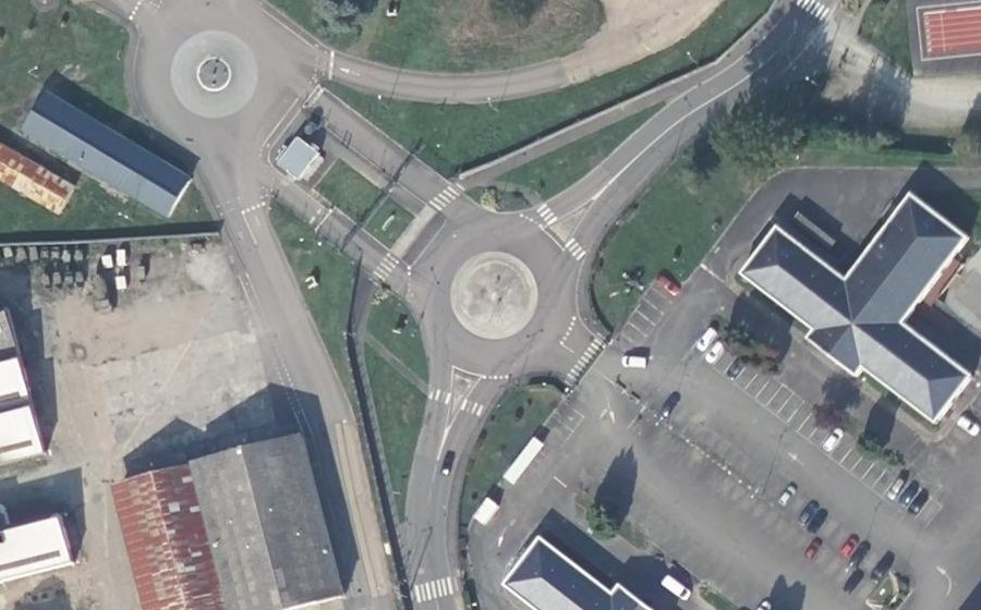 Vue aérienne du Rue du 8 Mai 1944