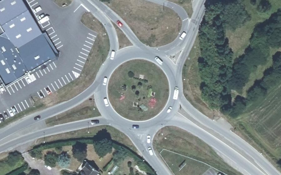 Vue aérienne du Rond-Point de La Jeannette
