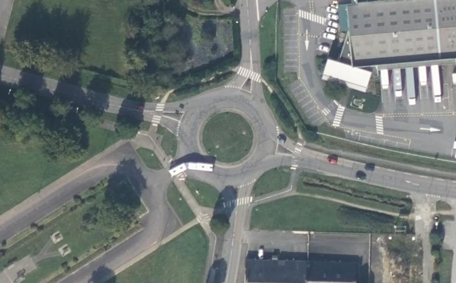 Vue aérienne du Rond-Point Anita Conti