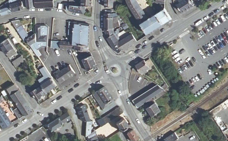 Vue aérienne du Rond-Point de la Rue de la Marne
