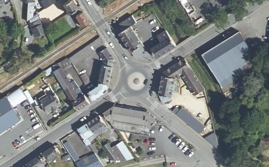 Vue aérienne de la Place de Tournebride