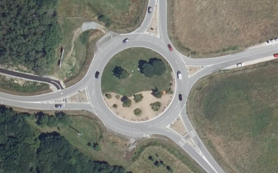 Vue aérienne du Rond-Point de Kerpotence