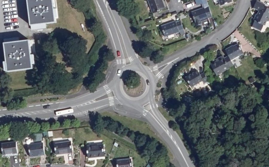 Vue aérienne du Rond-Point du 18 Juin 1940