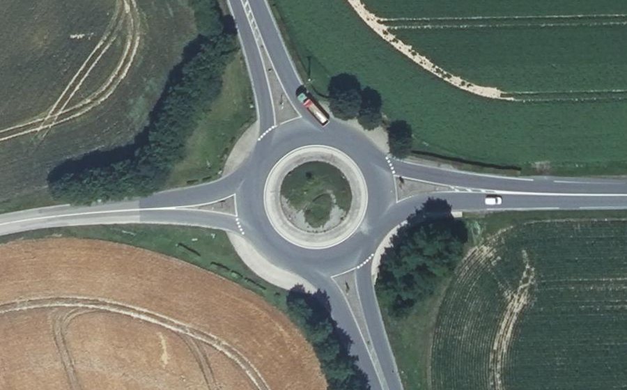 Vue aérienne du Rond-Point de la Californie