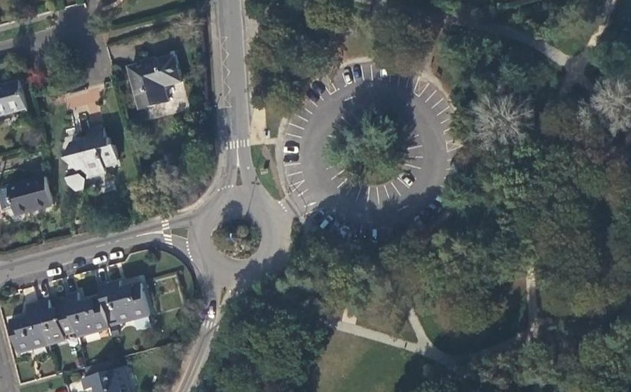 Vue aérienne du Rond-Point du Parc